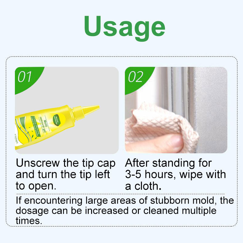 Gel för borttagning av envis mögel