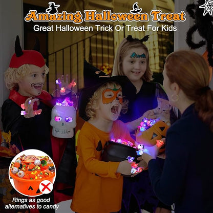 LED Ljus Halloween Lysande Ring - Set med 50 st