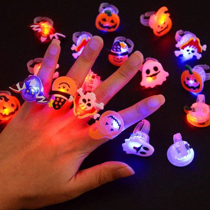 LED Ljus Halloween Lysande Ring - Set med 50 st