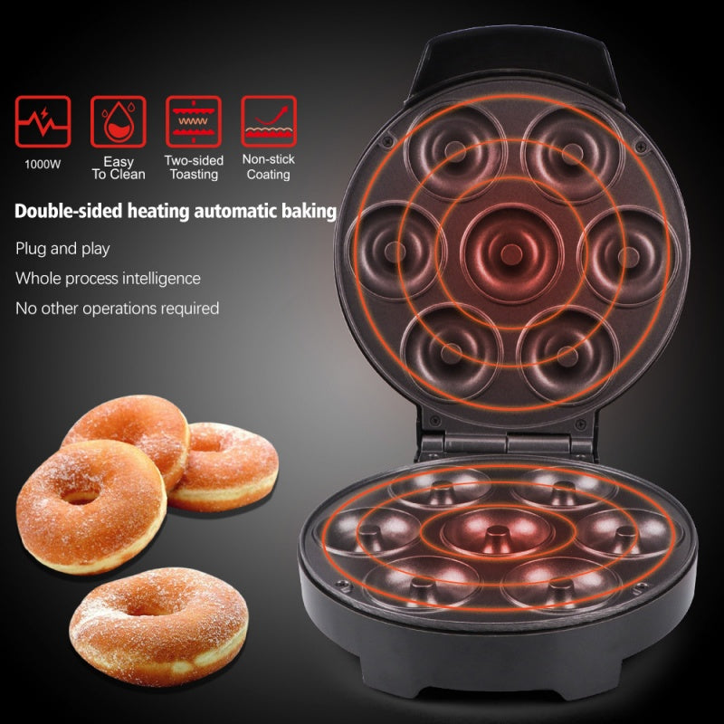 Elektrisk mini-doughnutmaskin med non-stick-yta