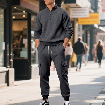 Chic och mångsidigt varmt 2-delat set för män