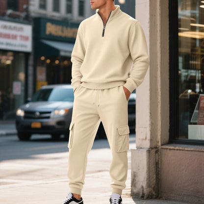 Chic och mångsidigt varmt 2-delat set för män