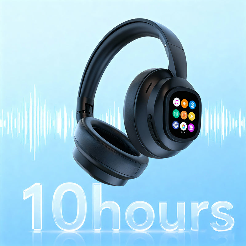 🎧 60% RABATT NU! ✨ AI Bluetooth-hörlurar med LCD-display - Röststyrning & Brusreducering för Musik och Samtal 📱✨