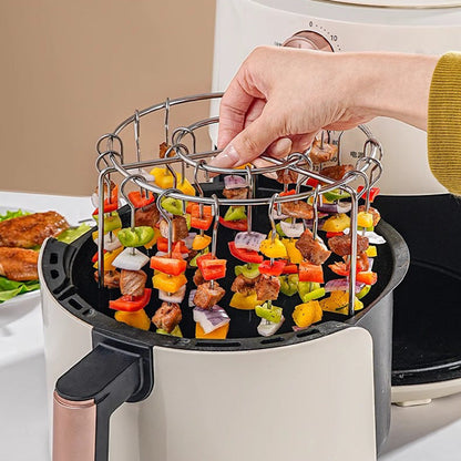316 Rostfritt Stål Multifunktionellt Grillgaller-Set för Air Fryer