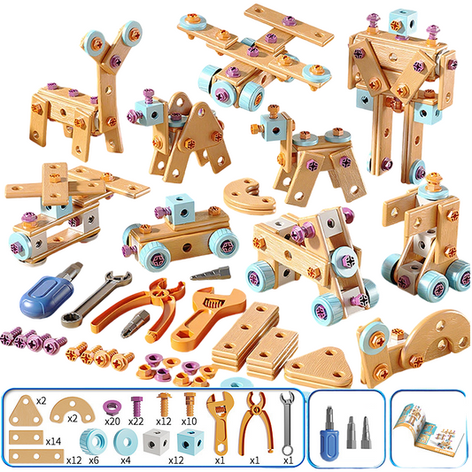 🧰 50% RABATT🧩 Barnens verktygssats, roligt DIY, utvecklar barns praktiska färdigheter🎪🔩✨Fri frakt