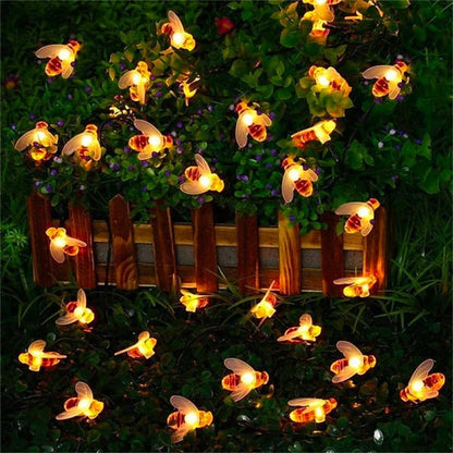 🎉Solardrivna LED-bi-ljusslingor🐝