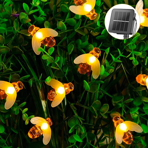 🎉Solardrivna LED-bi-ljusslingor🐝