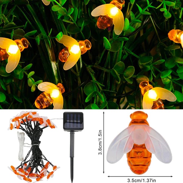 🎉Solardrivna LED-bi-ljusslingor🐝