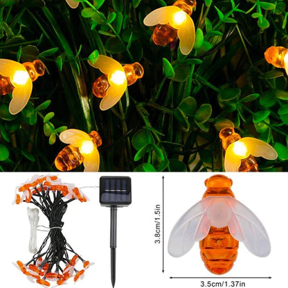 🎉Solardrivna LED-bi-ljusslingor🐝