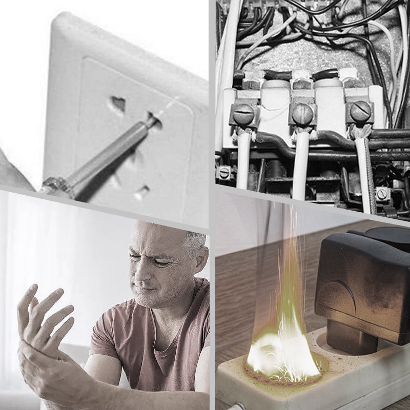 Dubbelanvänd skruvmejselsspänningsprovare med ljusindikator