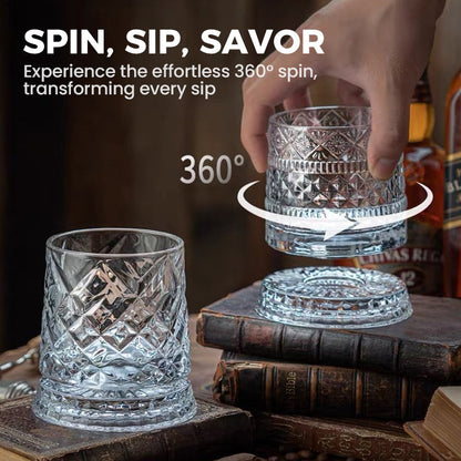 🥛💎Nyårsrea 50% RABATT✨🔥360° roterande whiskyglas