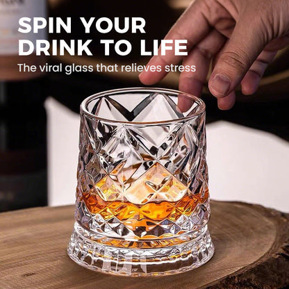🥛💎Nyårsrea 50% RABATT✨🔥360° roterande whiskyglas