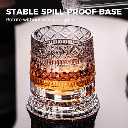 🥛💎Nyårsrea 50% RABATT✨🔥360° roterande whiskyglas
