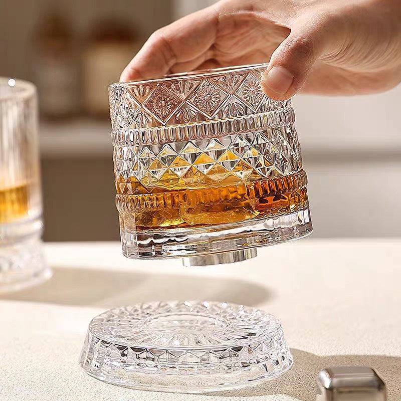 🥛💎Nyårsrea 50% RABATT✨🔥360° roterande whiskyglas