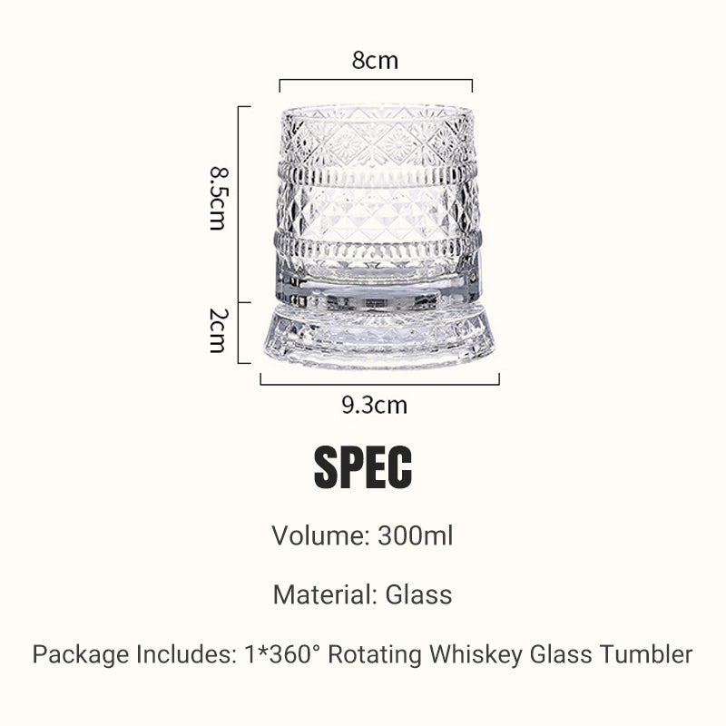 🥛💎Nyårsrea 50% RABATT✨🔥360° roterande whiskyglas