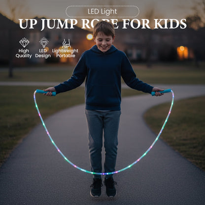 🕹️ KÖP 2, FÅ 1 GRATIS! 🎉 LED-lysande hopprep – 3 ljuslägen, justerbar längd & halksäkert grepp ✨📦