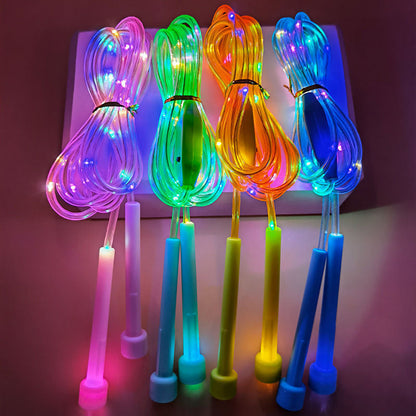 🕹️ KÖP 2, FÅ 1 GRATIS! 🎉 LED-lysande hopprep – 3 ljuslägen, justerbar längd & halksäkert grepp ✨📦