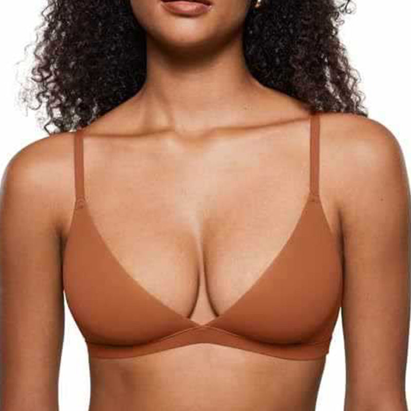 Trådlös bralette med geléstöd – sömlös & bekväm i djup V-ringning 👙✨