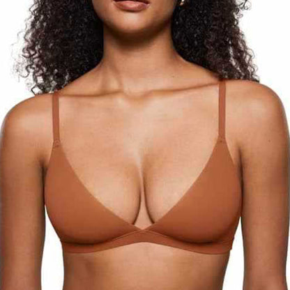 Trådlös bralette med geléstöd – sömlös & bekväm i djup V-ringning 👙✨