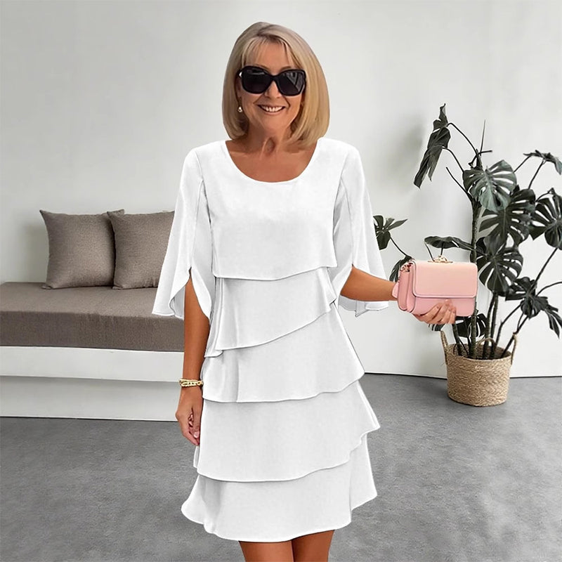 ⏳Time-Limited Special⏰Women's Elegant Layered Ruffle Sleeve Dress