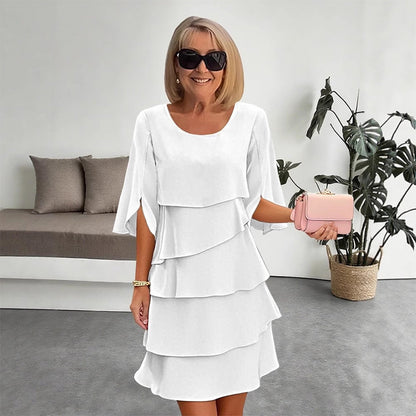 ⏳Time-Limited Special⏰Women's Elegant Layered Ruffle Sleeve Dress