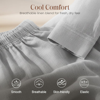 👕 50% OFF NOW! 🌿 Men's Linen Blend 2-Piece Casual Set – Breathable, Lightweight & Perfect for Summer Days ☀️
