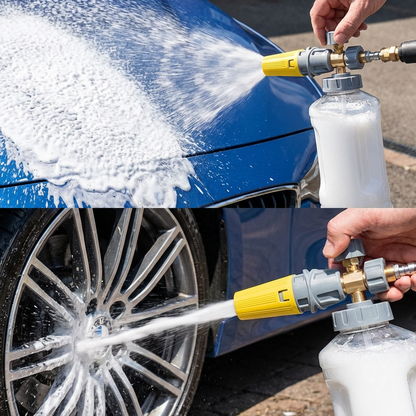 🧼 50% RABATT NU! 🚗 Högtrycksskumkanon – Tjockt skum, justerbar stråle och passar alla vanliga högtryckstvättar 💦-✨3% rabattkod: NOR3