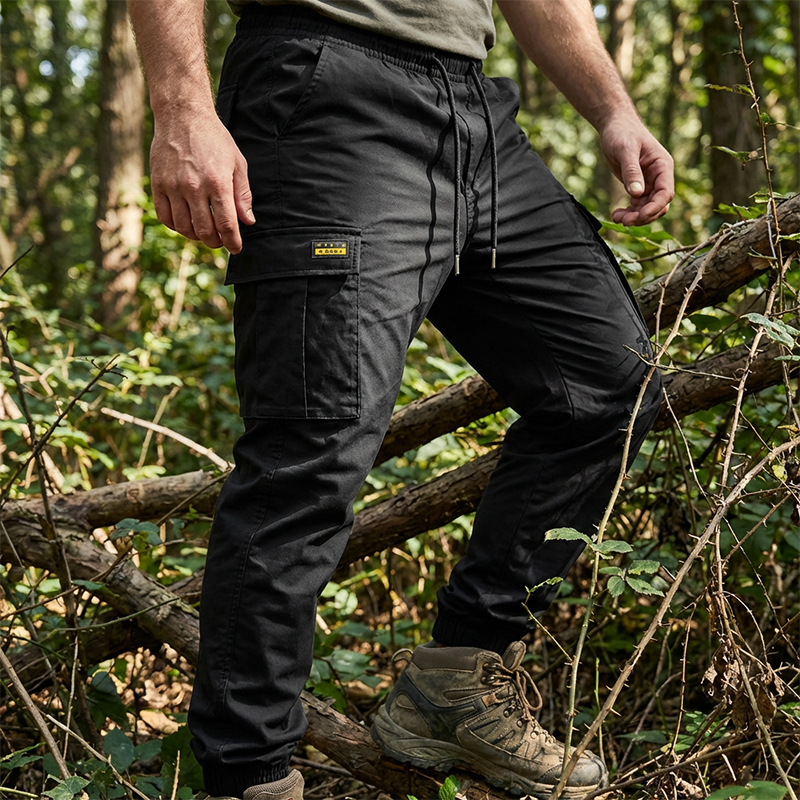 Men's Casual Cargo Pants with Drawstring