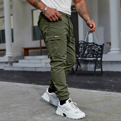 Men's Casual Cargo Pants with Drawstring