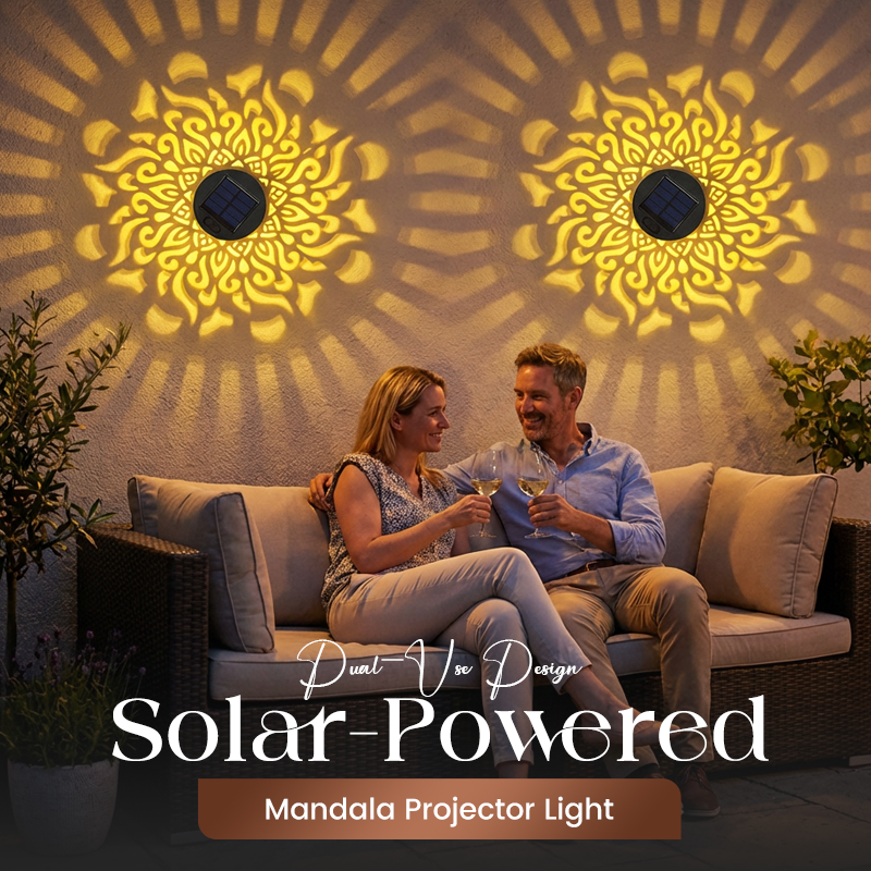 📢📢50% RABATT !!!⏰Soldriven Mandala-projektorlampa