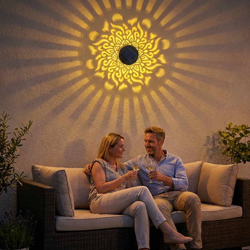 📢📢50% RABATT !!!⏰Soldriven Mandala-projektorlampa