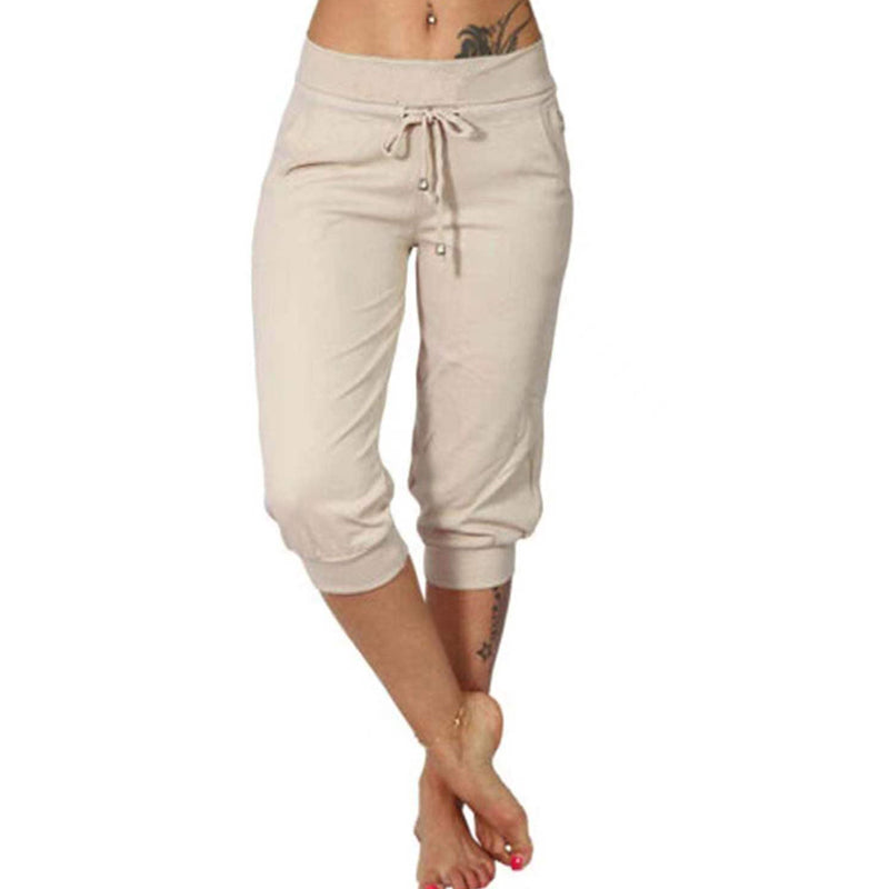 🧘‍♀️🌸 50% RABATT! | Korta Sweatpants – Dragsko i Midjan & Capri-längd för Avkoppling!