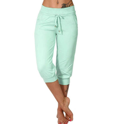 🧘‍♀️🌸 50% RABATT! | Korta Sweatpants – Dragsko i Midjan & Capri-längd för Avkoppling!