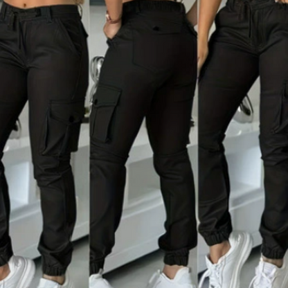 Joggingsbyxor med flera fickor för dame ✨Fri frakt
