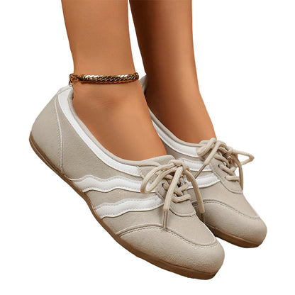 👟 60% RABATT! 🔥 Dam Retro Vågrandig Snörningssneakers – Stilren Design, Bekväm Passform & Perfekt För En Trendig Look 🌸