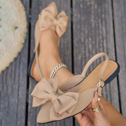 🔥 50 % rabatt! 👡 Damballerinaskor – klassisk spets, rosettdetalj, bekväm 1 cm klack 💫 | Halkfria och bekväma – perfekta för långa arbetsdagar 🏃‍♀️