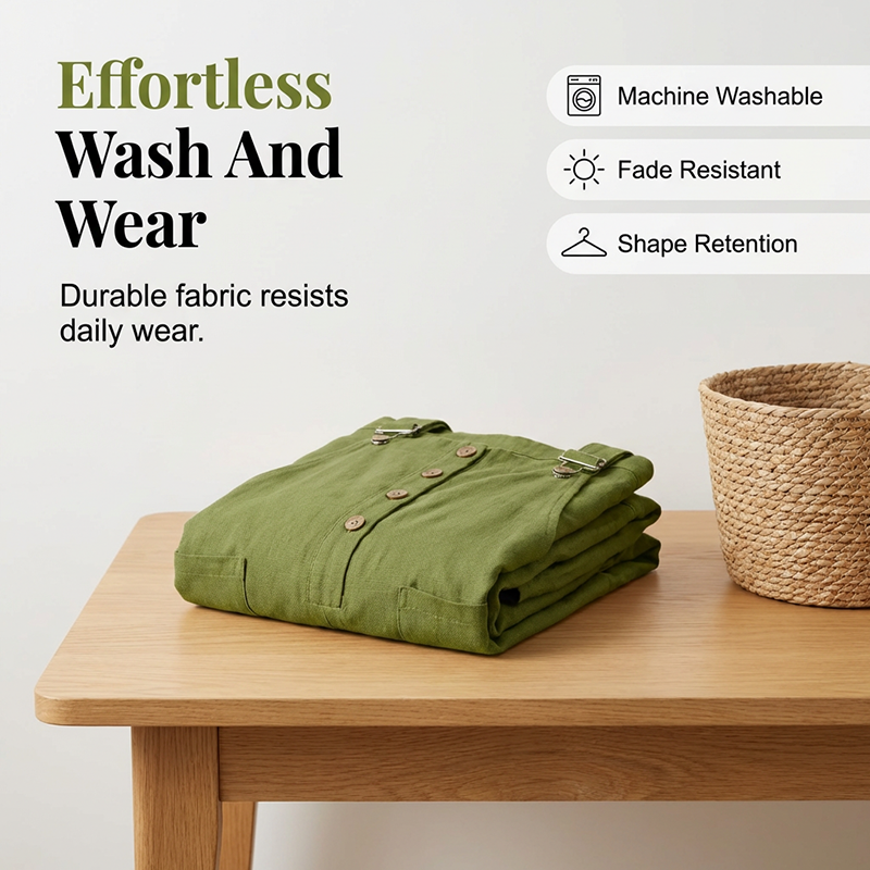 🌿Sommarrea - 50% RABATT!👖Damoveraller med knappar framtill, avslappnad passform