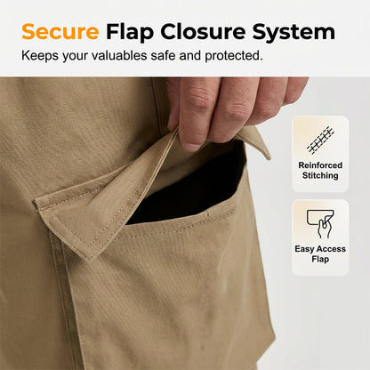 Men's Casual Cargo Shorts with Elastic Waist