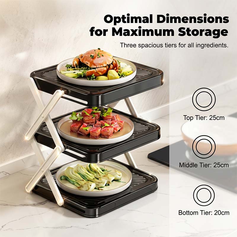 🍽️ 50 % RABATT JUST NU! 📦 Förvaringsställ för skålar med 4 hyllor – hopfällbart, stabilt och utnyttjar utrymmet i ditt kök maximalt✨Fri frakt✨