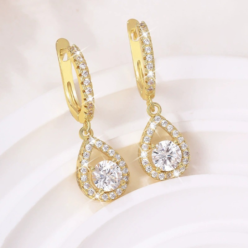 🥳2026 HOT SALE🥳💞50K+ SOLD!💥50% OFF! 🔥Elegant Teardrop Dangle Hoop Earrings