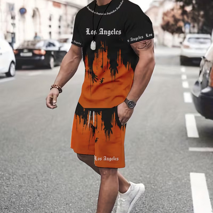 Herrtröja och shorts med grafisk design – Mjukt tyg, djärv design och perfekt för sommardagar