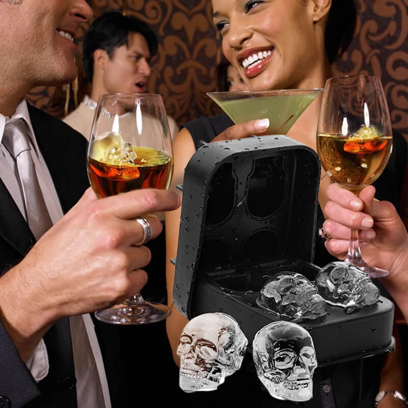 🧊 50% RABATT! ✨ Dödskalleformad silikonisform – För cocktails, fester och kreativa godsaker 🍹