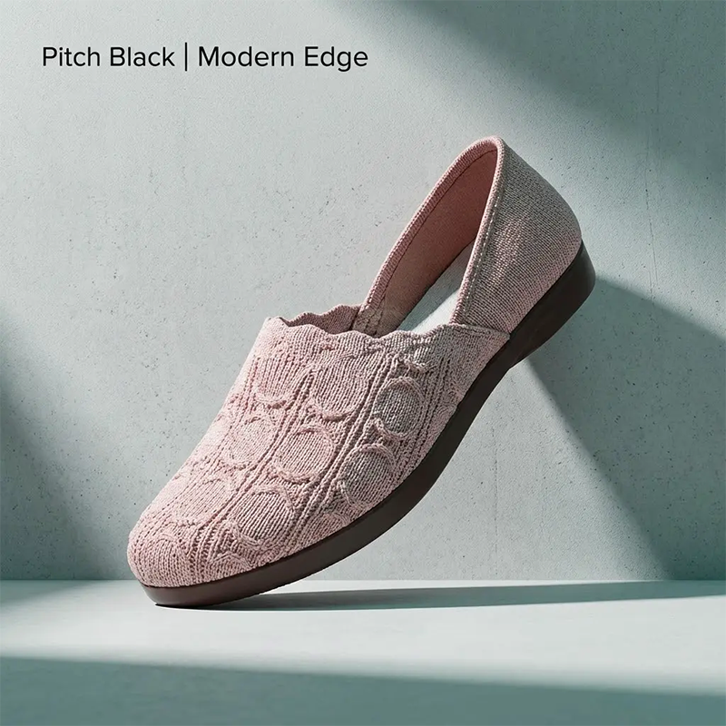 👡 50% RABATT NU! 🌿 Kvinnors Andningsbara Vävda Slip-On Flats – Andningsbar Stickad Ovandel, Flexibel Halksäker Sula & Dämpad Innermak – Heldagskomfort ✨