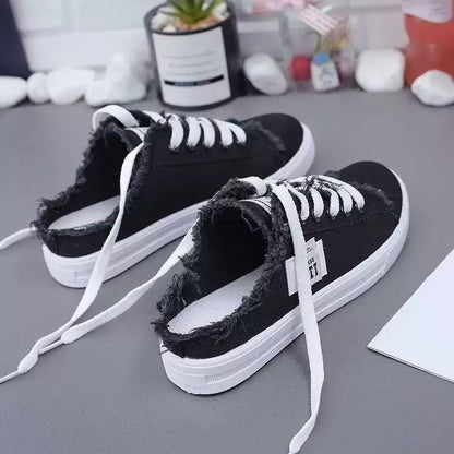 👟 50% RABATT! 👖 Damernas Denim Mule Sneakers – Slip-on Design, Bekväm Sula & Perfekt För En Avslappnad, Trendig Sommarlook ☀️