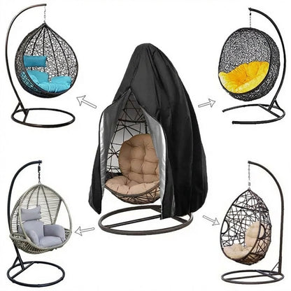 ⏰🔥BEGRÄNSAD TID: 50% RABATT! 🪑 Slitstarkt, vattentätt överdrag för hängande äggstol - UV-beständigt, slitstarkt oxfordtyg och enkel installation med dragkedja ☀️✨