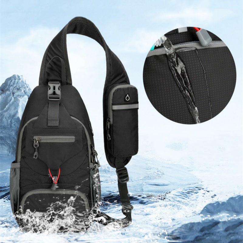 🎒 TIDBEGRÄNSAD 50% RABATT! ✨ Herr Outdoor Sling Bag – Flerfickor, Vattentålig, Andningsbar Baksida 🌦️