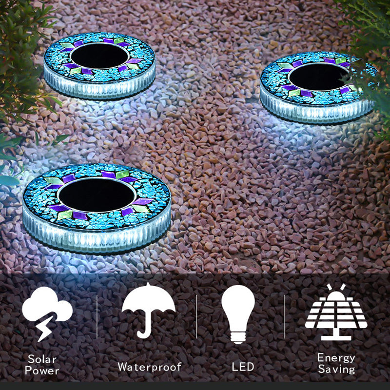 ⏳SISTA DAGEN: KÖP 3, FÅ 1 GRATIS!!💎🌟Solcellsdriven mosaikbelysning för utomhusbruk – Vattentät dekorativ LED-gångbelysning för trädgården, tänds automatiskt vid skymning, ingen kabeldragning krävs