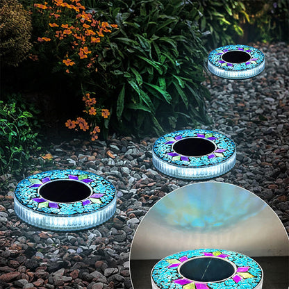 ⏳SISTA DAGEN: KÖP 3, FÅ 1 GRATIS!!💎🌟Solcellsdriven mosaikbelysning för utomhusbruk – Vattentät dekorativ LED-gångbelysning för trädgården, tänds automatiskt vid skymning, ingen kabeldragning krävs