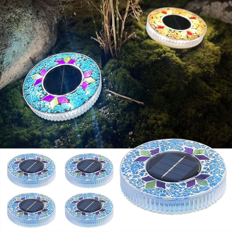 ⏳SISTA DAGEN: KÖP 3, FÅ 1 GRATIS!!💎🌟Solcellsdriven mosaikbelysning för utomhusbruk – Vattentät dekorativ LED-gångbelysning för trädgården, tänds automatiskt vid skymning, ingen kabeldragning krävs