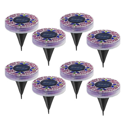 ⏳SISTA DAGEN: KÖP 3, FÅ 1 GRATIS!!💎🌟Solcellsdriven mosaikbelysning för utomhusbruk – Vattentät dekorativ LED-gångbelysning för trädgården, tänds automatiskt vid skymning, ingen kabeldragning krävs